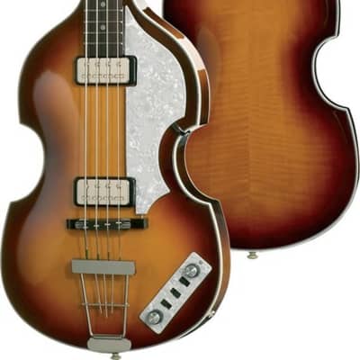 Hofner HCT Violin Bass Sunburst Left-Handed Electric Bass Guitar for sale