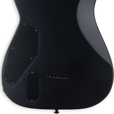 ESP LTD MH-1000 Baritone Electric Guitar, Black Satin image 3