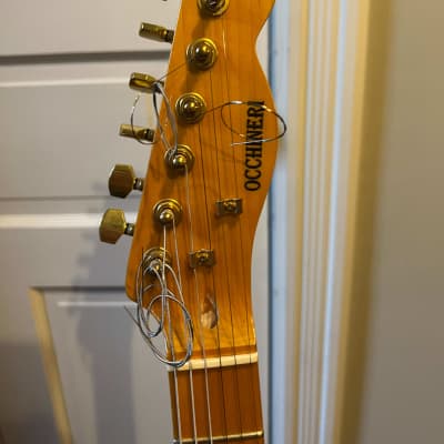 Occhineri Custom TELE style guitar - Natural Walnut image 3