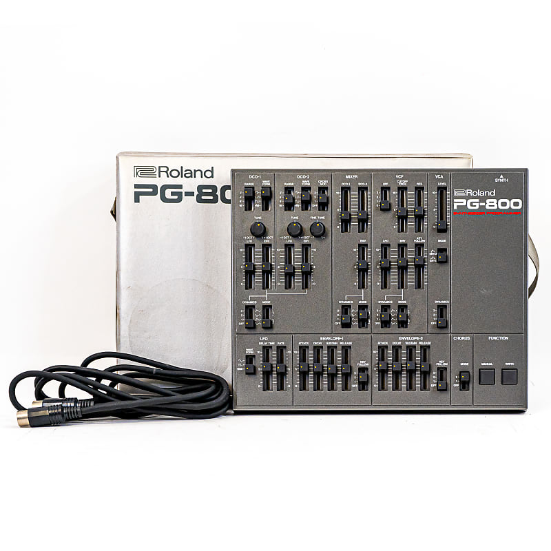 Roland PG800 Synthesizer Programmer for MKS-70 JX8P and JX10 with Case +  Cable