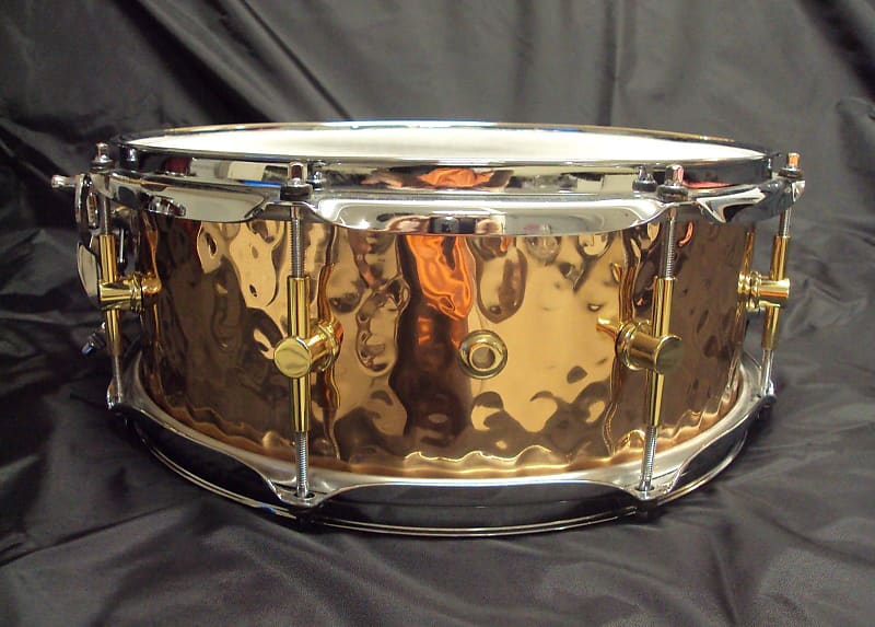 Canopus Hammered Bronze Snare drum HBZ 1455 MINT