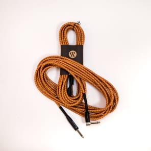 20-foot Right Angle 1/4" Guitar Cable - Orange image 5