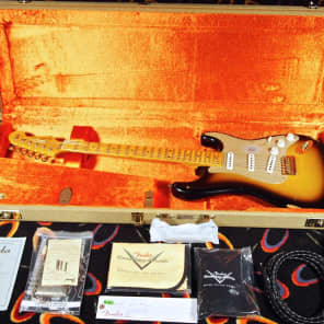 2015 Fender Stratocaster 1956 Custom Shop Relic 56 Strat 2-Tone Sunburst image 14