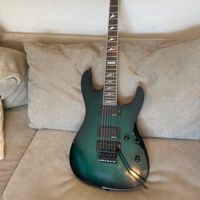 ESP LTD M-300 RARE See-Thru Aqua (Rosewood board, figured