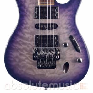 Ibanez S470DXQM Electric Guitar, Purple Burst with Gigbag