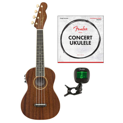 Fender Grace VanderWaal Signature Concert Ukulele, Natural with Bag, Strings & Tuner image 1