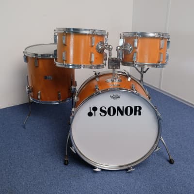Sonor Champion Beech 22" - 12" - 13" - 16" - Snare D454 drumkit 1970's Natural image 1