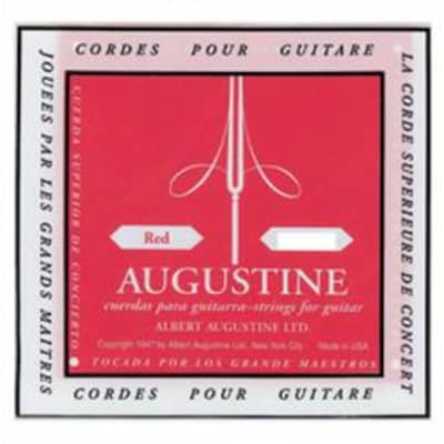 Augustine ROUGE5-LA - Corde Guitare Classique Serie Standard 5ème La Filé Argent Rouge for sale