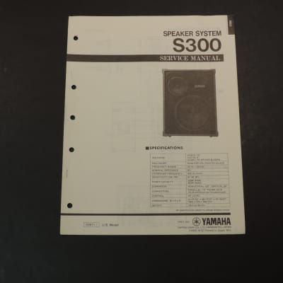 Yamaha S300 Service Manual [Three Wave Music]
