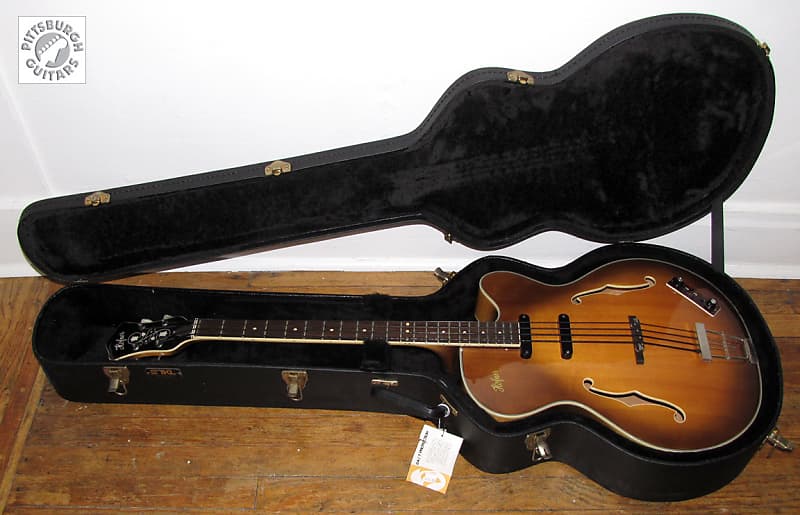 Hofner Contemporary Series 500/5 President Bass, Sunburst Finish, w/Set Up  & Hard Case, Excellent!