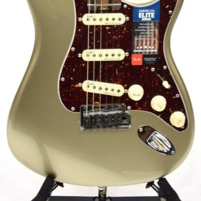 Fender American Elite Stratocaster Electric Guitar Champagne Finish CASE 2017 for sale