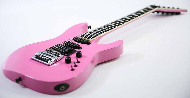 1980s Jackson USA Soloist Custom Platinum Pink Kahler Trem