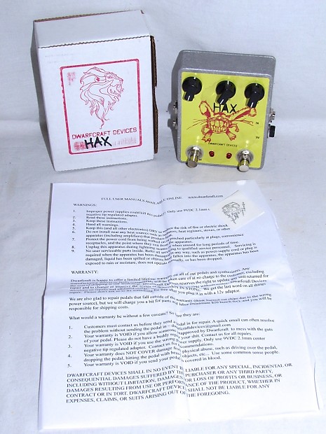 Dwarfcraft Devices Hax Dirty Modulating Fuzz Distortion Guitar Pedal