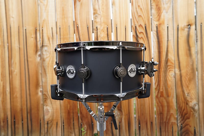 DW USA Collectors Series - Intense Ebony Satin Oil - 6.5 x 14" Pure Maple SSC/VLT Shell With Ring's Snare Drum w/ Black Nickel Hdw. image 1