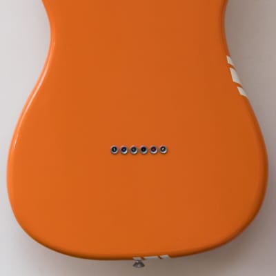 1982 Fender USA Bullet S3 Stratocaster Telecaster Competition Orange guitar with original hardcase image 4