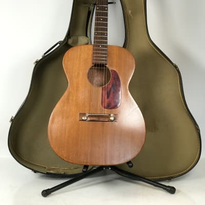 Vintage Harmony Acoustic Guitar Steel Reinforced Neck Natural