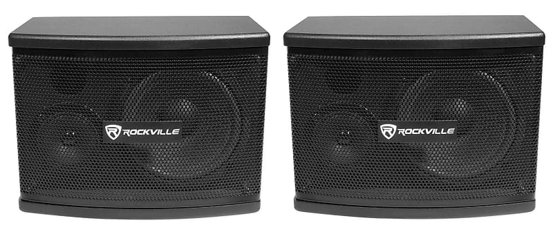 Pair Rockville KPS65 6.5" 2-Way 400 Watt Karaoke Speakers +Wall Brackets / MDF! image 1