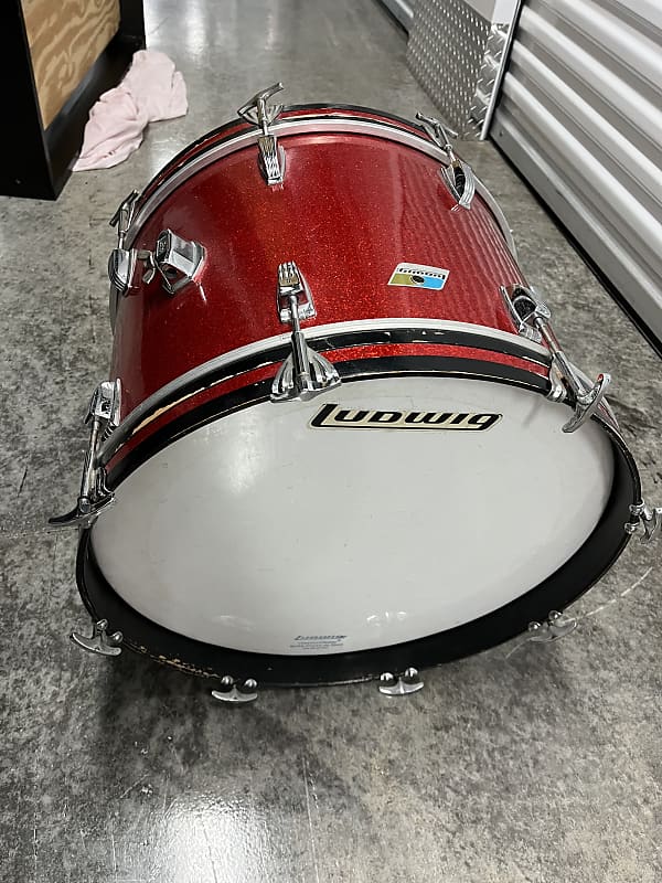 Ludwig Vintage Red Sparkle 60s to 70s - Red Sparkle | Reverb