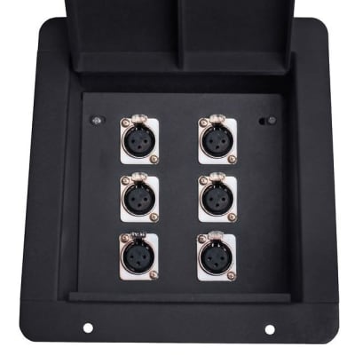 Elite Core FB6 Recessed Metal Stage Audio Pocket Floor Box w/6 XLR Female Plugs image 5