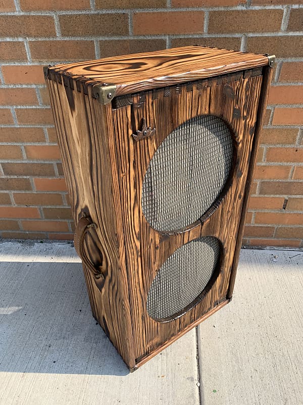 Harmonic Woodworks Crown Stuy Acoustics Burnout Cabinet 212, Vertical - Relic Walnut 2021 Custom image 1