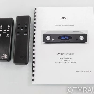 Rogue Audio RP-1 Stereo Preamplifier; RP1; Remote; Silver image 11