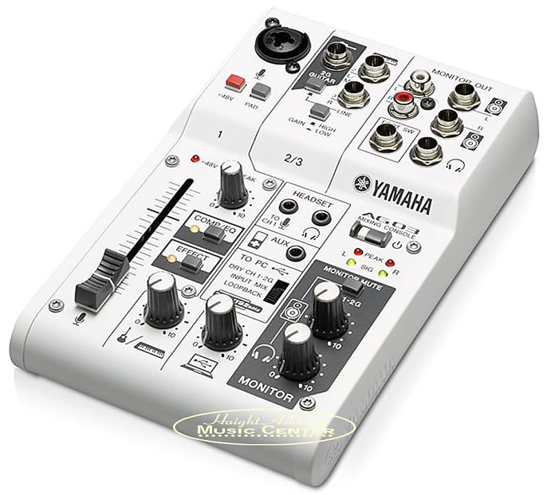 Yamaha AG03 Multi-Purpose Combo, 3-Channel Mixer/USB Audio Interface image 1