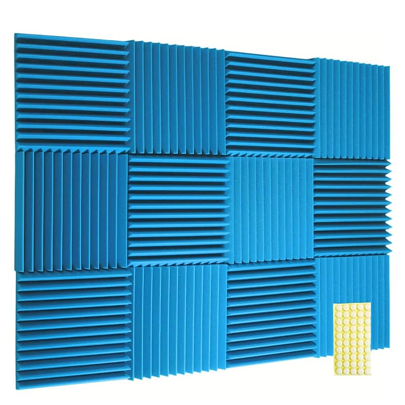 Acoustic foam panels 12 pack w adhesive 2 thick acoustic reverb
