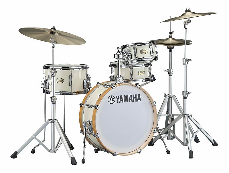 Yamaha Stage Custom Hip 4pc Drum Set Classic White image 1