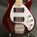 Sterling by Music Man StingRay RAY5HH 5-String Bass Guitar Candy Apple Red