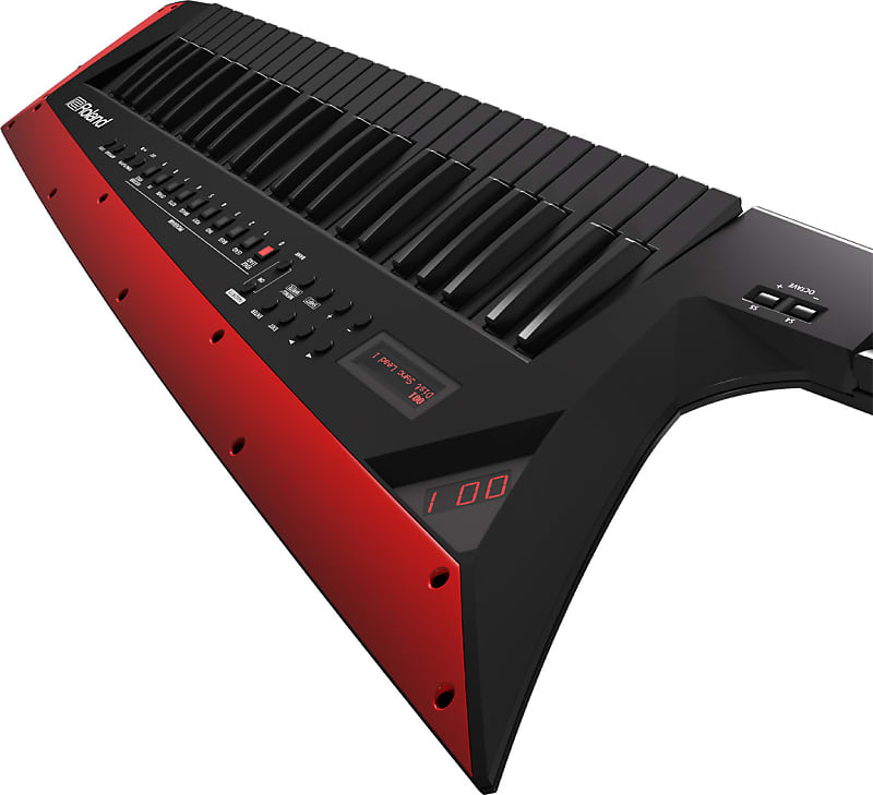 Roland AX-EDGE-B Black Keytar Synthesizer, 49 Key