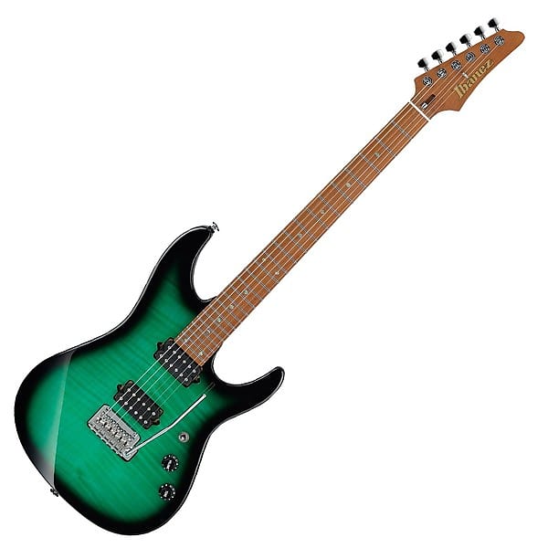 Ibanez MSM100-FGB Marco Sfogli Signature 6 String RH Electric Guitar with Case-Fabula Green Burst image 1