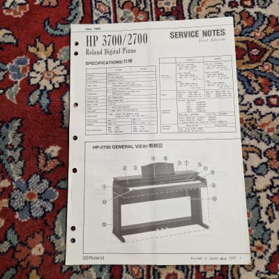 Roland  HP-2700/3700 Schematics /Service Manual/ Service Notes Original