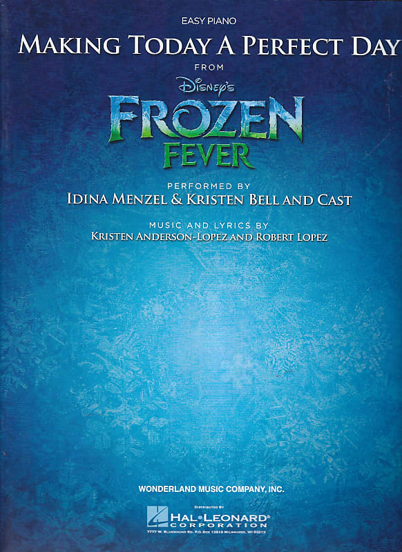 Making Today a Perfect Day (from Frozen Fever) Sheet Music | Reverb