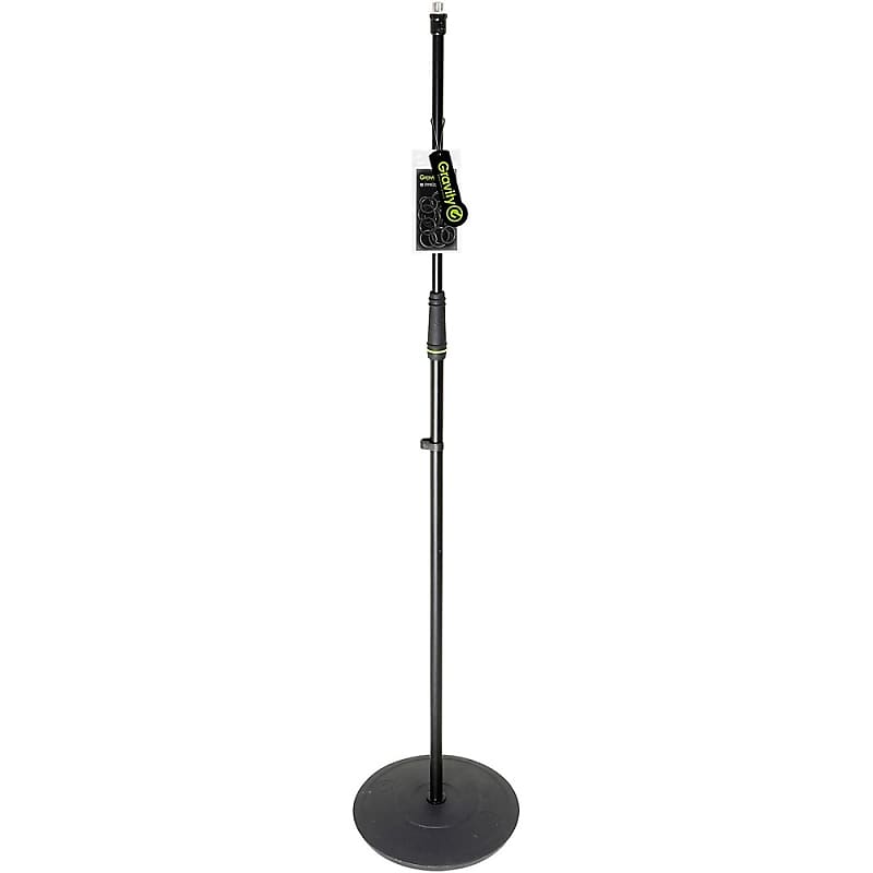 Gravity Stands Microphone Stand With Round Base - Black image 1