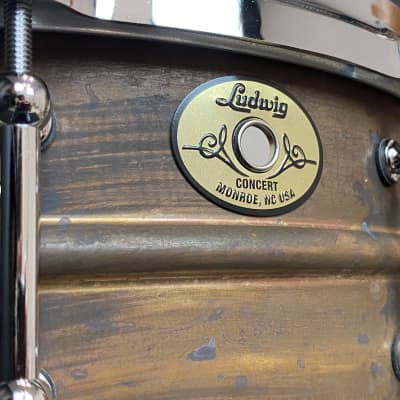 Ludwig 5x14" LCS514CTD Concert Series Snare Drum P89 Concert Strainer. VIDEO DEMO Natural Raw Copper image 8