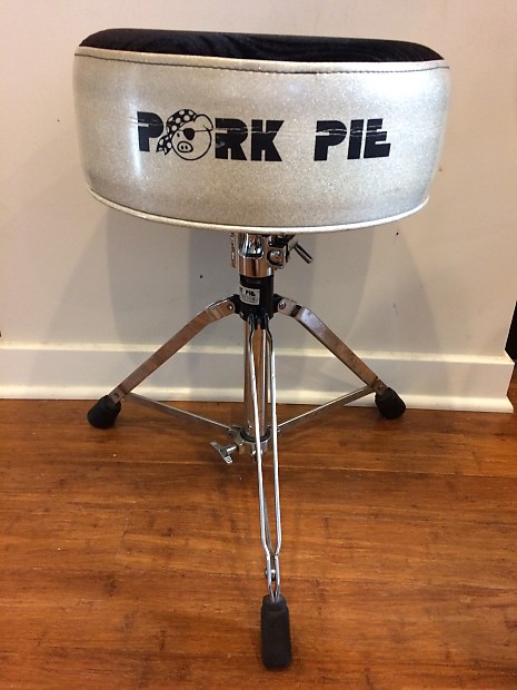 Pork Pie Round Drum Throne Silver Sparkle image 1