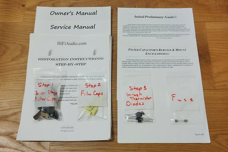 Heathkit aa-121 restoration kit filter capacitor repair rebuild fix  			