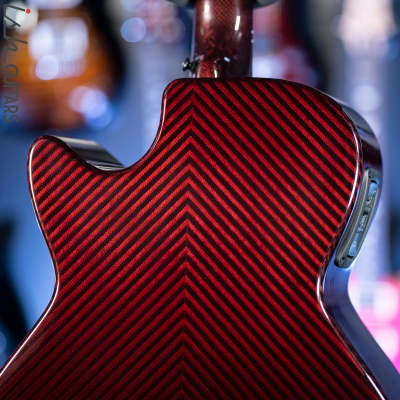 2021 RainSong BI-WS1000N2C Black Ice Acoustic Guitar Ish Exclusive Cranberry Red image 10