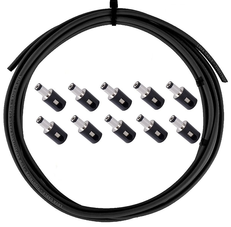 Lava Cable BLACK Tightrope DC Power Solderless Kit 10ft Cable Reverb
