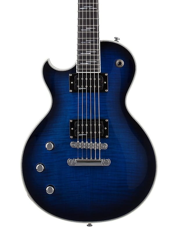 Schecter 2593 Left-handed Solo-II Supreme See Thru Blue Burst | Reverb