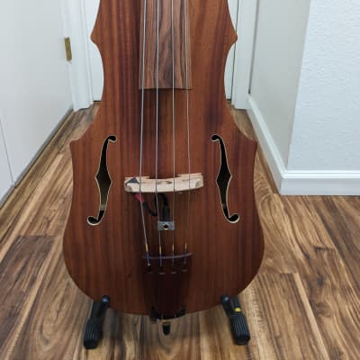 4 String 1/2 Scale  Natural Finish Electric Upright Bass image 1