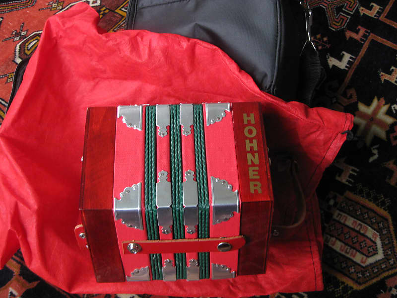 Hohner 20 button concertina red squeeze box Reverb