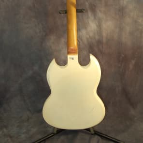 Video Demo RARE Gibson SG 250 Single Coil Pickups Pro Setup Hardshell Case 1971 White Refin image 8