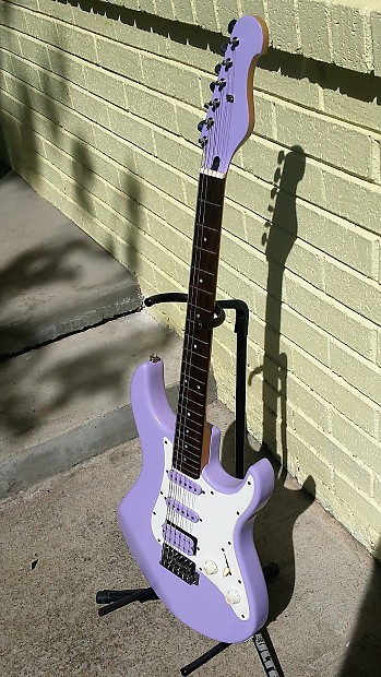 Pastel purple electric guitar top