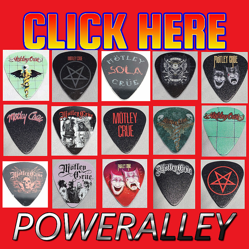 MOTLEY CRUE Collector Guitar Picks - 15 pick pack - 1 of each | Reverb