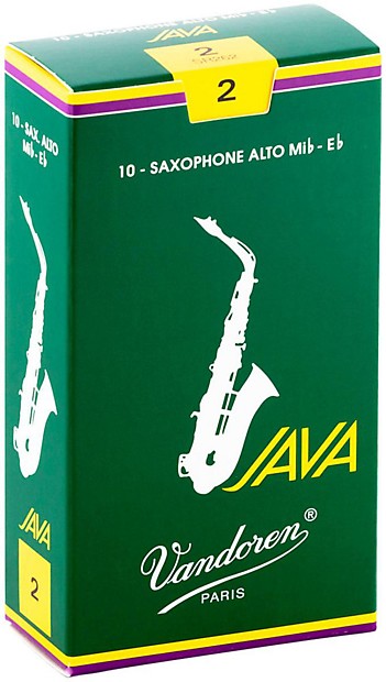 Vandoren SR262 Java Series Alto Saxophone Reeds - Strength 2 (Box of 10) image 1