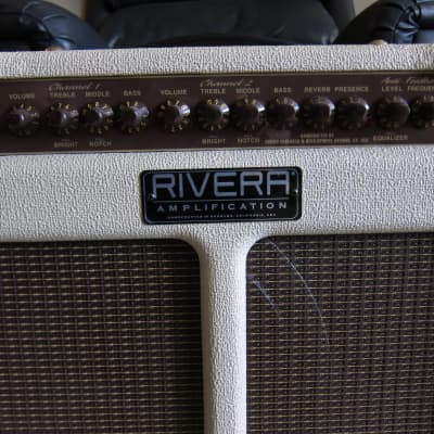 Rivera Sedona Lite 55-Watt 1x12" Acoustic and Electric Guitar Combo 2015 Pearl White with Split Gri image 2