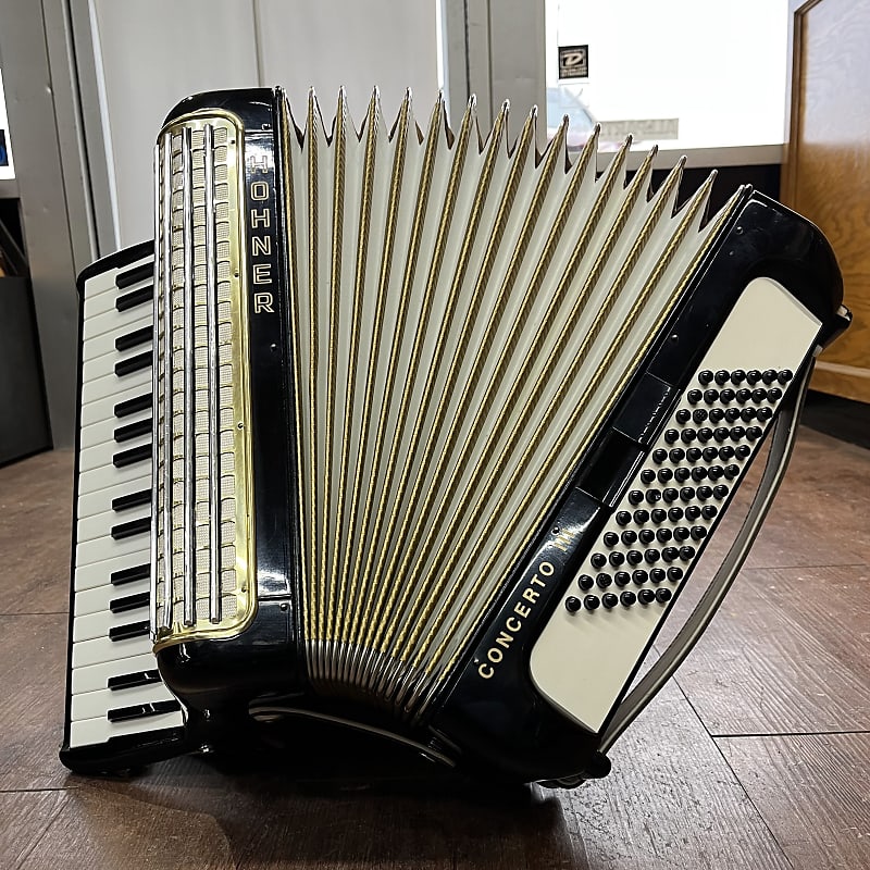 Hohner Concerto III Piano Accordion - Black & Gold