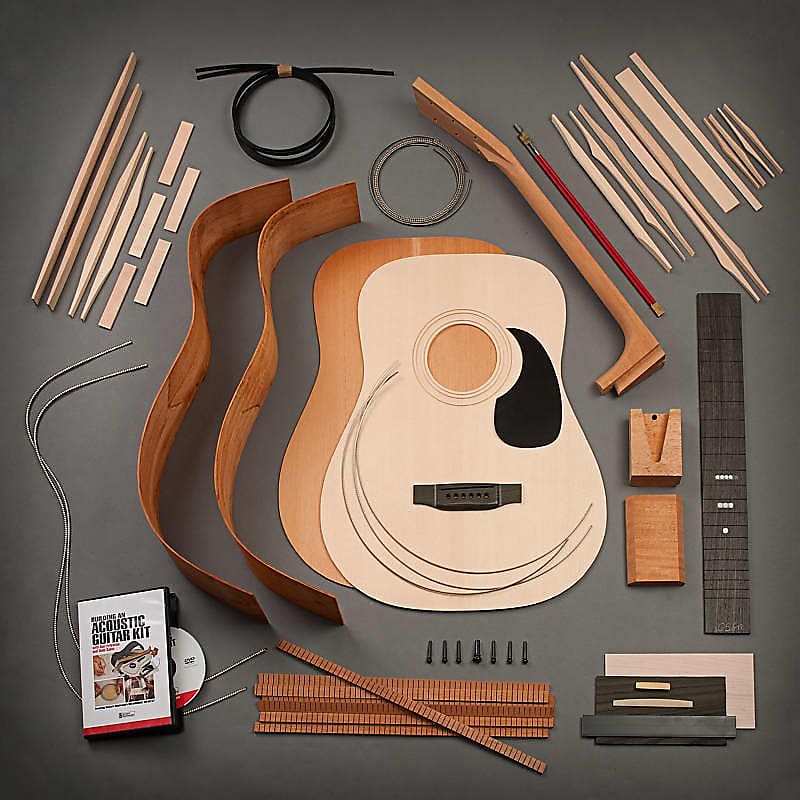StewMac Dreadnought Acoustic Guitar Kit, Dovetail Neck, Sitka Top, Mahogany Back & Sides image 1