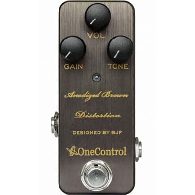 Reverb.com listing, price, conditions, and images for one-control-anodized-brown-distortion